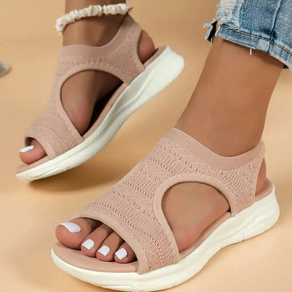 Peep toe beach sandals