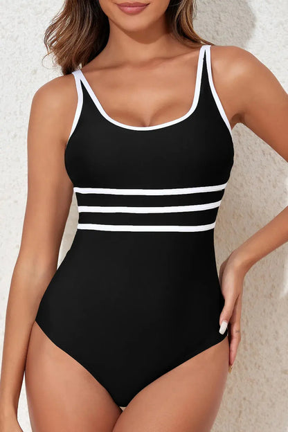 Scoop Neck One-Piece Swimwear