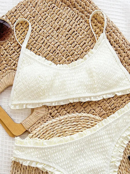 Women’s summer swim set with textured fabric